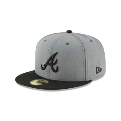 Atlanta Braves Gorra | New Era MLB Storm Basic 59fifty Fitted Cap Mexico - Grises